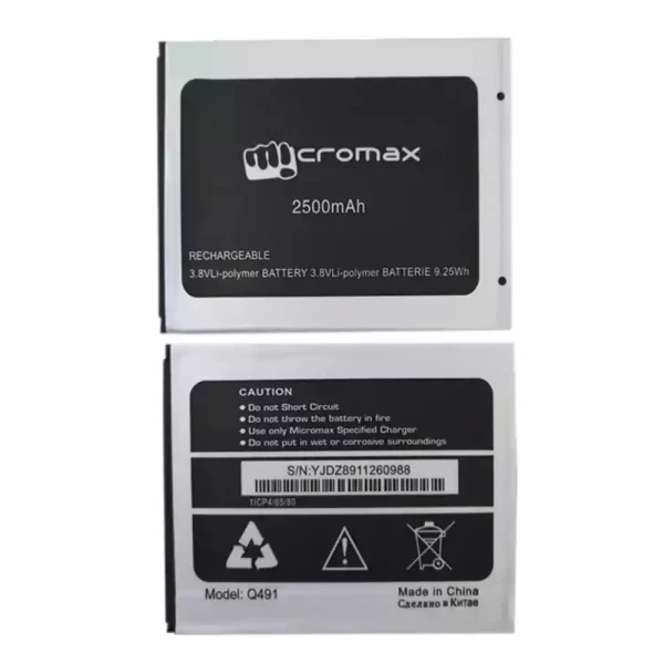 Original cell phone battery for Micromax Q491