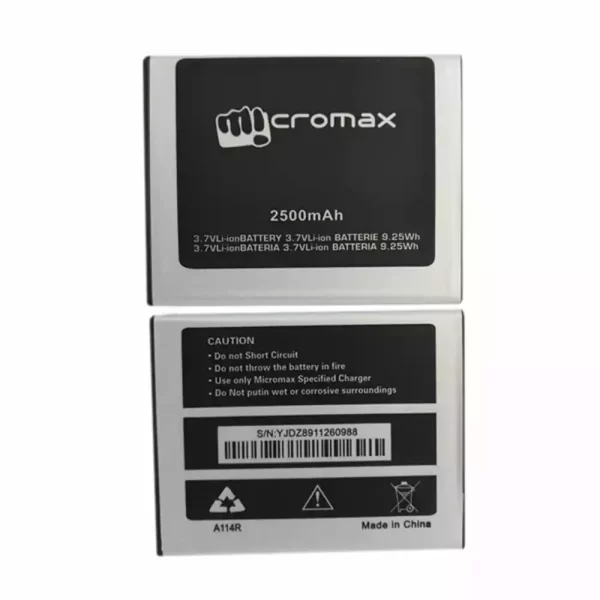 Original cell phone battery for Micromax A114R