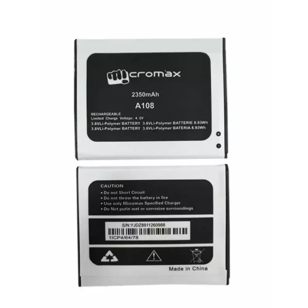 Original cell phone battery for Micromax A108