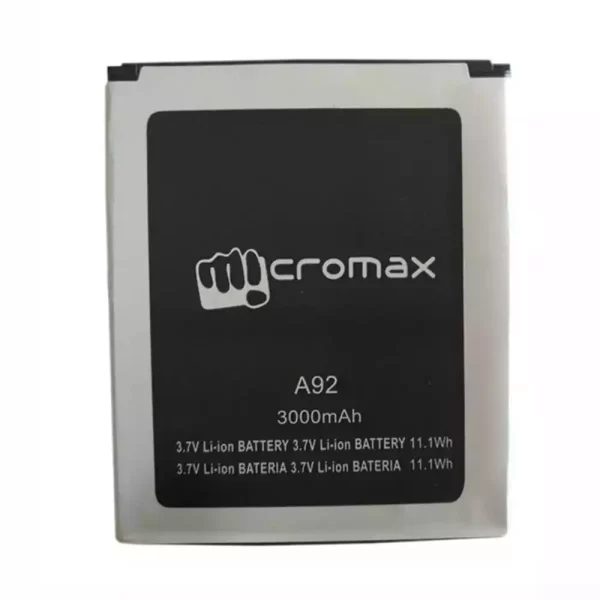 Original cell phone battery for Micromax A92