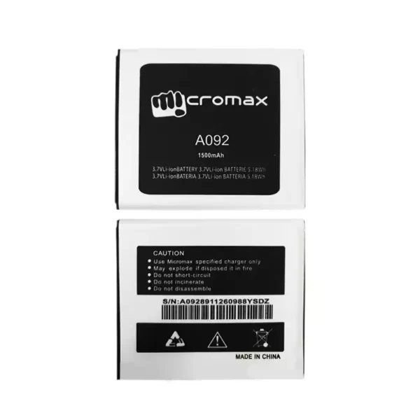 Original cell phone battery for Micromax A092