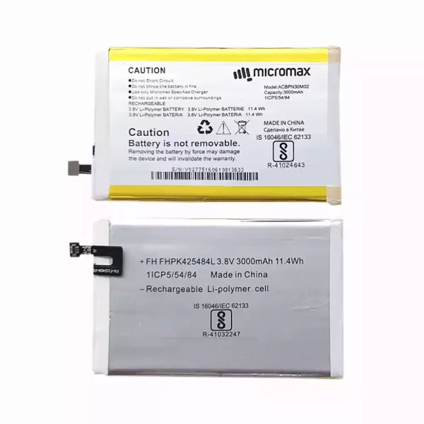 Original cell phone battery for Micromax ACBPN30M02