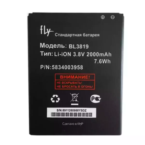 Original cell phone battery BL3819 for FLY IQ4514