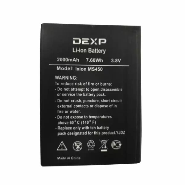 Original cell phone battery for DEXP Ixion MS450