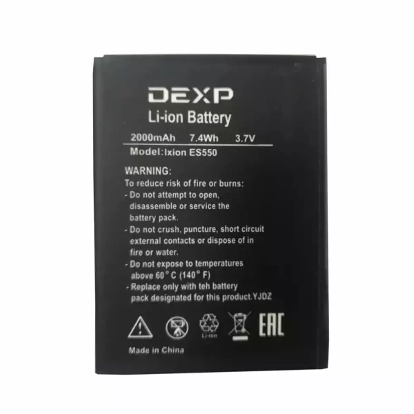 Original cell phone battery for DEXP Ixion ES550