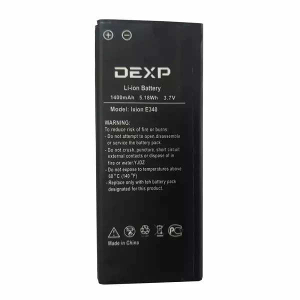 Original cell phone battery for DEXP Ixion E340