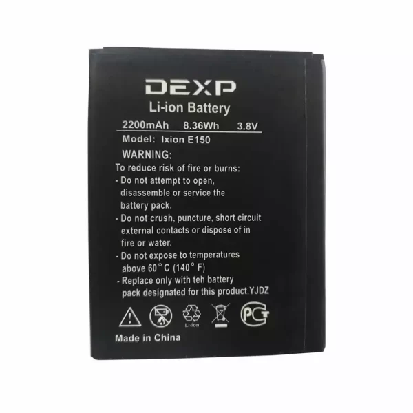 Original cell phone battery for DEXP Ixion E150