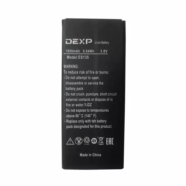 Original cell phone battery for DEXP Ixion ES135