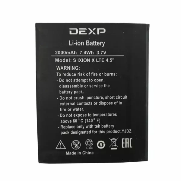 Original cell phone battery for DEXP Ixion S Ixion X LTE 4.5''