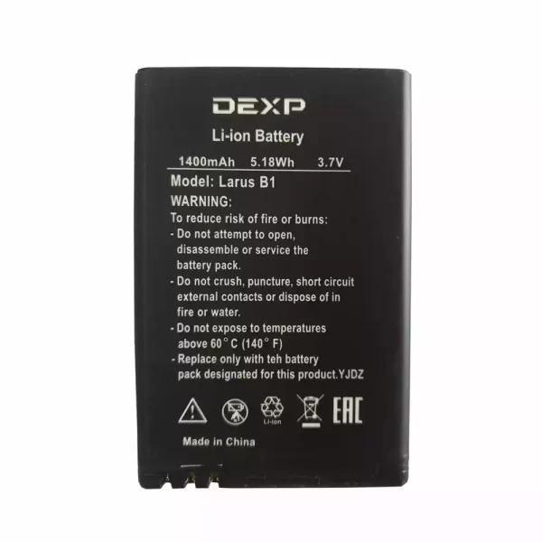 Original cell phone battery for DEXP Larus B1