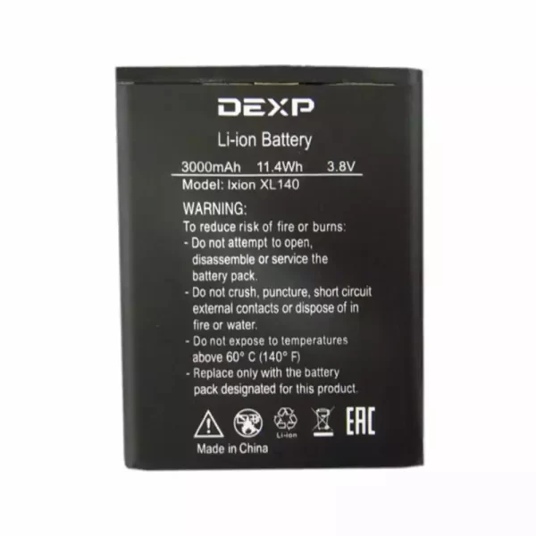 Original cell phone battery for DEXP Ixion XL140 FLASH