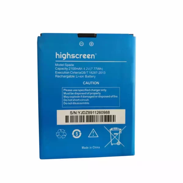 Original cell phone battery for Highscreen Spade