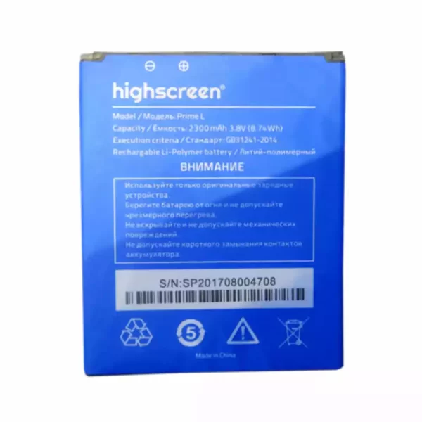 Original cell phone battery for Highscreen PRIME L