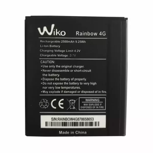 Original cell phone battery for Wiko Rainbow 4G