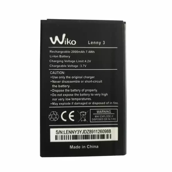 Original cell phone battery for Wiko Lenny 3