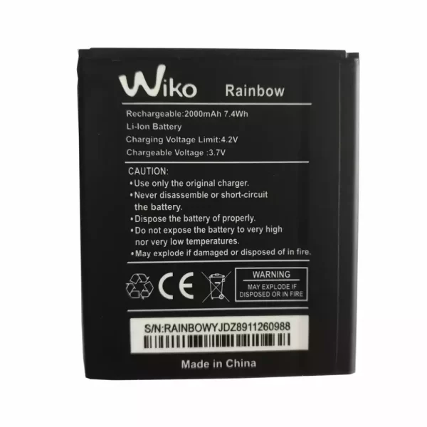 Original cell phone battery for Wiko Rainbow