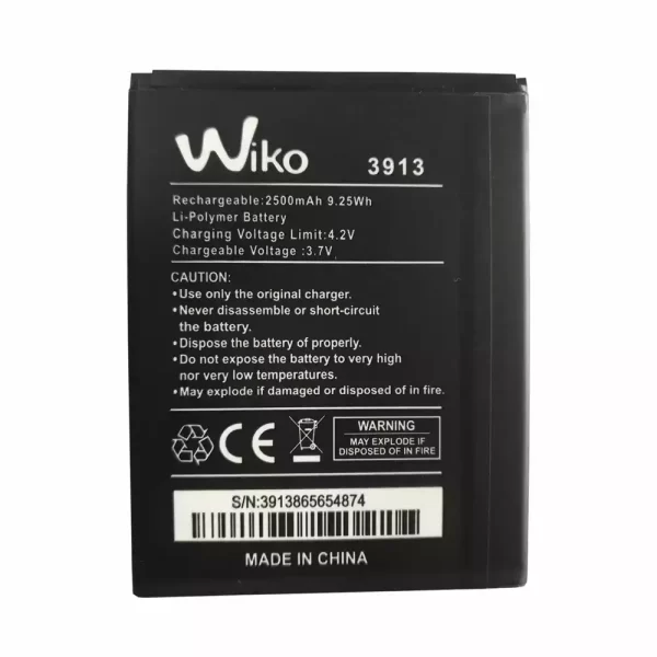 Original cell phone battery for Wiko 3913