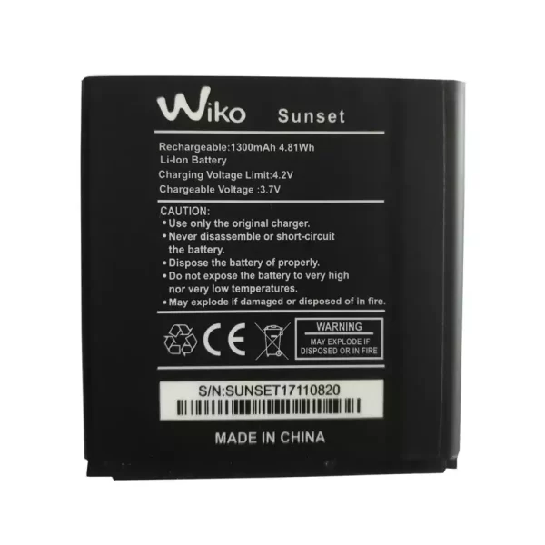 Original cell phone battery for Wiko Sunset