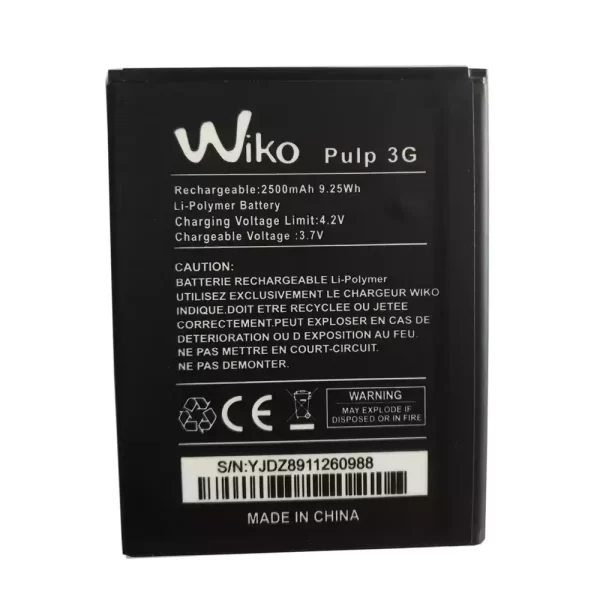 Original cell phone battery for Wiko PULP 3G