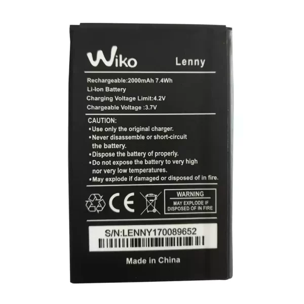 Original cell phone battery for Wiko Lenny