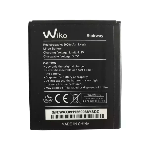 Original cell phone battery for Wiko Stairway