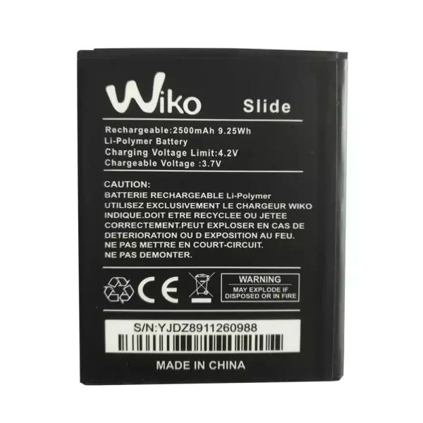 Original cell phone battery for Wiko Slide