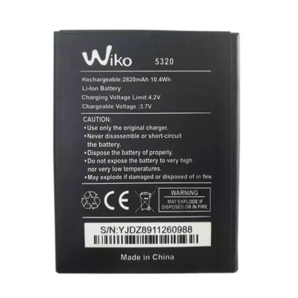 Original cell phone battery for Wiko 5320