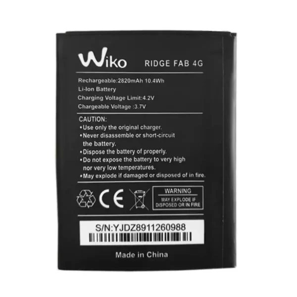 Original cell phone battery for Wiko RIDGE FAB 4G