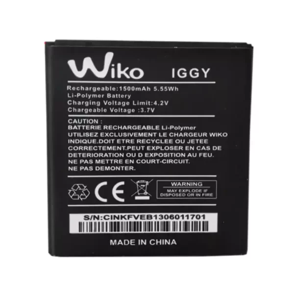 Original cell phone battery for Wiko IGGY