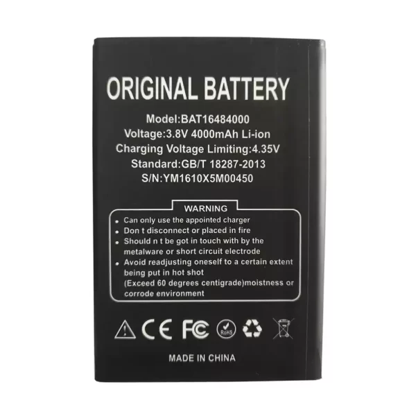 Original cell phone battery for DOOGEE X5 MAX