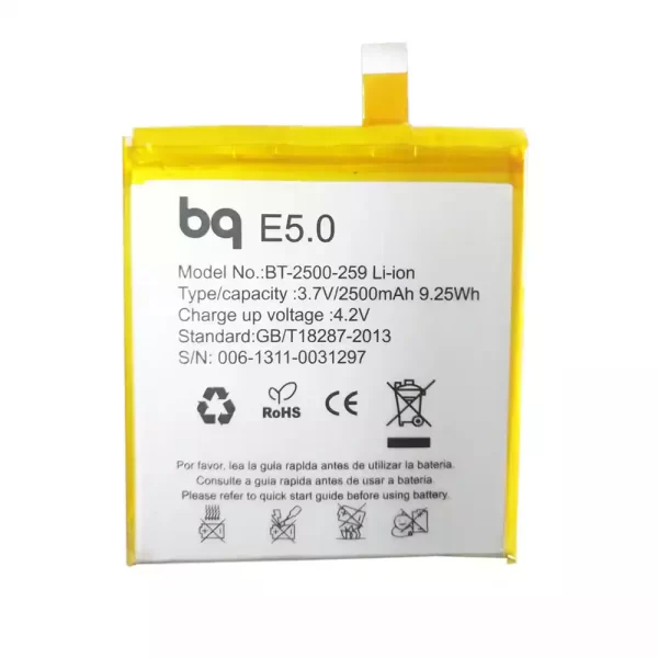 Original cell phone battery for BQ E5.0