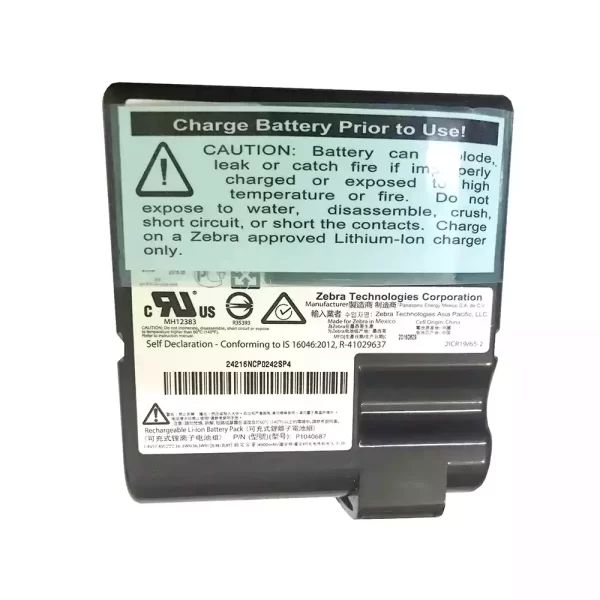 Original battery for Zebra QLN420,P1040687 P1050667-016