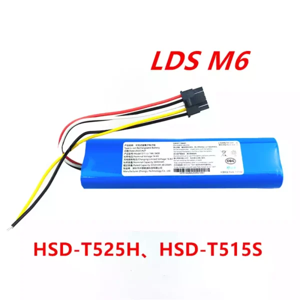 High Quality Battery For Robot Vacuum cleaner Haier HSD-T525H HSD-T515H HSD-T515S T750B M3 hb-X775W,hb-X770W (3400mAh)