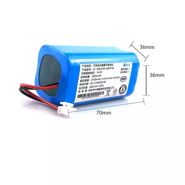 High Quality Battery For Robot Vacuum cleaner KLINSMANN KRV205 KRV206 KRV207 KRV208 KRV209 - Image 2