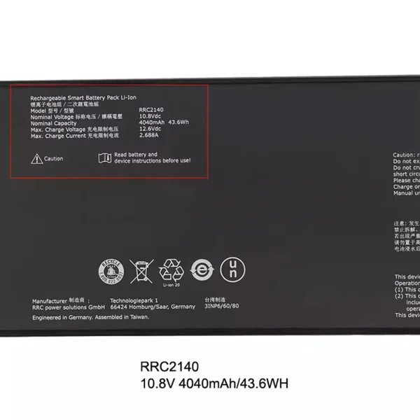 Original battery for RRC2140 - Image 4