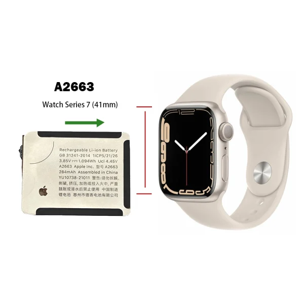 High Quality battery A2663 for Apple Watch Series 7 (41mm) A2473 A2475 A2476 - Image 4