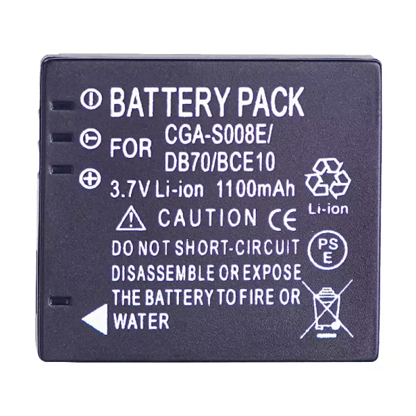 High Quality battery for PANASONIC CGA-S008 CGA-S008A CGA-S008A/1B CGA-S008E CGA-S008E/1B