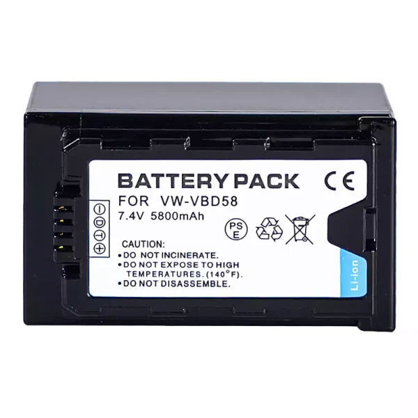 High Quality battery for PANASONIC VW-VBD58