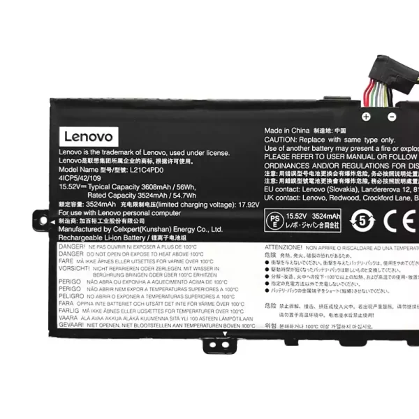 Original laptop battery for LENOVO L21B4PD0 L21C4PD0 L21M4PD0 - Image 3