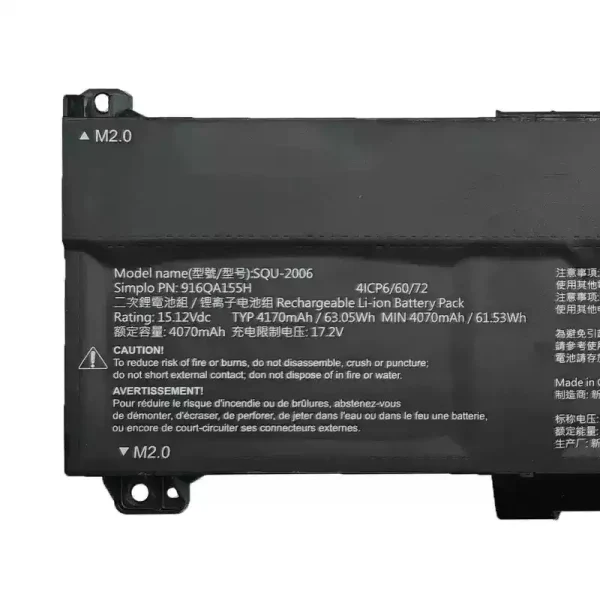 Original laptop battery for SQU-2006 916QA155H - Image 3