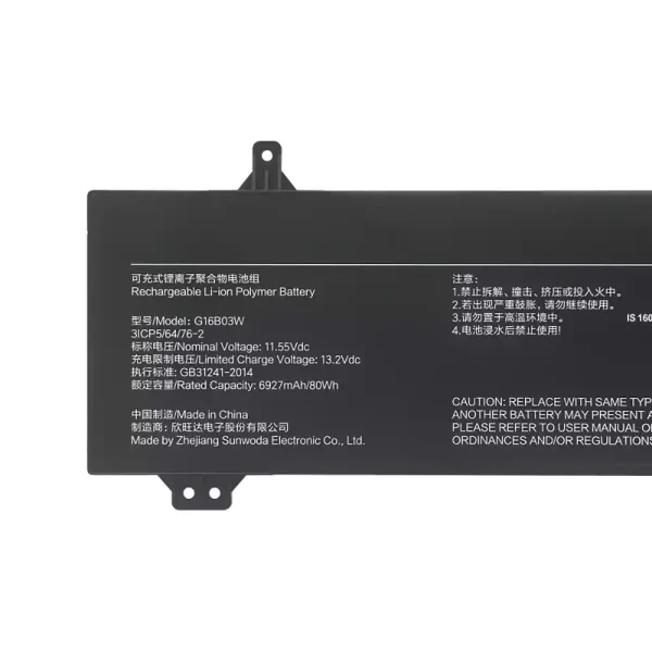 Original laptop battery for G16B03W,Redmi G Pro 2022/Redmi G Pro 2024 - Image 3