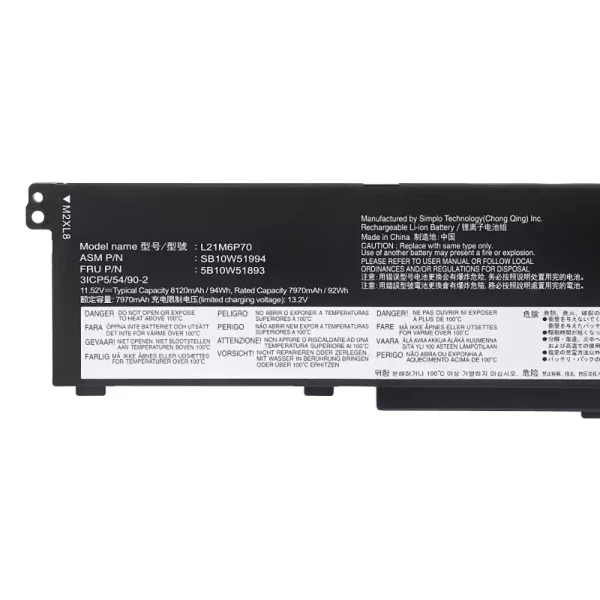 Original laptop battery for LENOVO L21M6P70 L21L6P70 L21D6P70 - Image 3