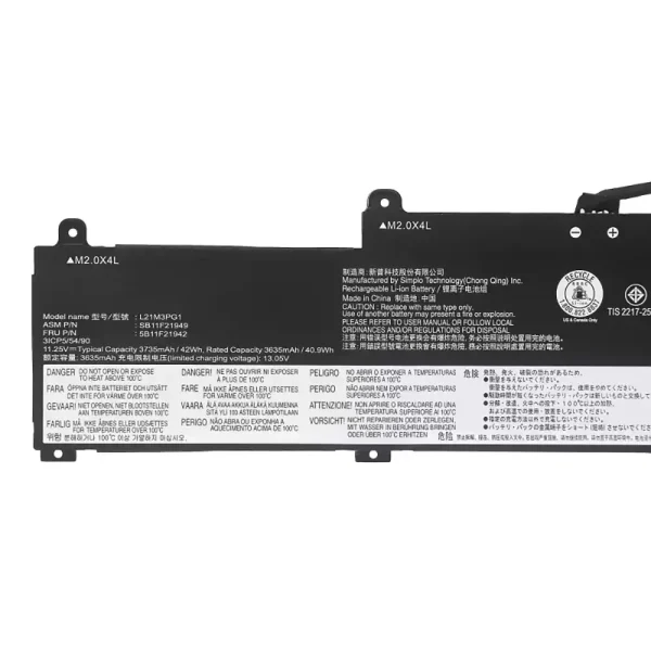 Original laptop battery for LENOVO L21L3PG1 L21M3PG1 L21C3PG1 - Image 3