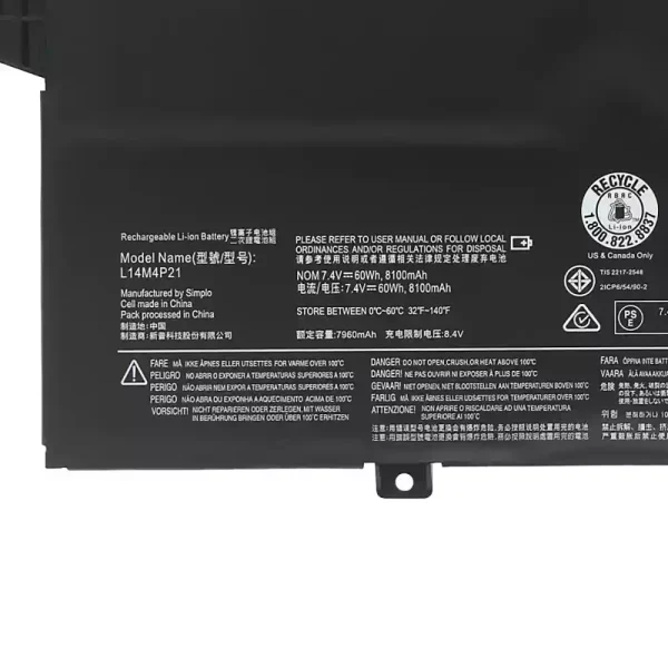 Original laptop battery for LENOVO L14M3P22 L14S3P21 - Image 3