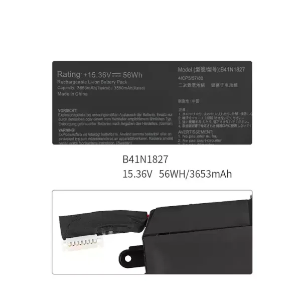 Original laptop battery for ASUS B41N1827 - Image 2