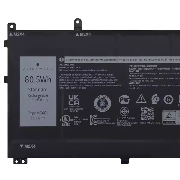 Original laptop battery for DELL VG661 V4N84,DELL Alienware x14 R1 R2 - Image 3