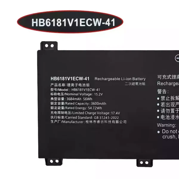 Original laptop battery for HUAWEI HB6181V1ECW-41 - Image 3