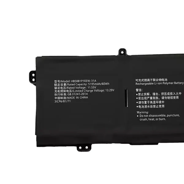 Original laptop battery for HUAWEI HB5881P1EEW-31A - Image 3
