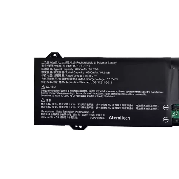 Original laptop battery for PHID1-00-18-4S1P-1 PHID1-13-17-4S1P-0 - Image 2