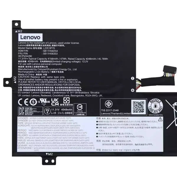 Original laptop battery for LENOVO L22C3P70 SB11H56254 5B11H56353 - Image 3